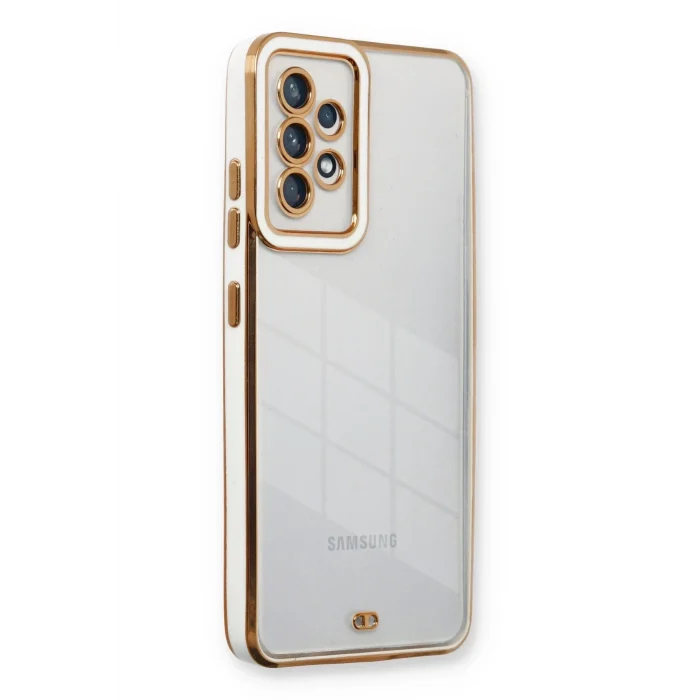 Mey İthalat®  Samsung Galaxy A73 5G Kılıf Liva Lens Silikon - Beyaz