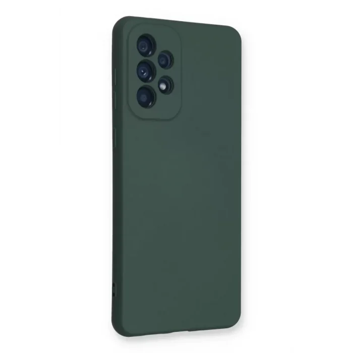 Mey İthalat®  Samsung Galaxy A73 5G Kılıf Nano içi Kadife Silikon - Koyu Yeşil