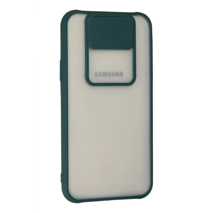 Mey İthalat®  Samsung Galaxy J7 Kılıf Palm Buzlu Kamera Sürgülü Silikon - Yeşil