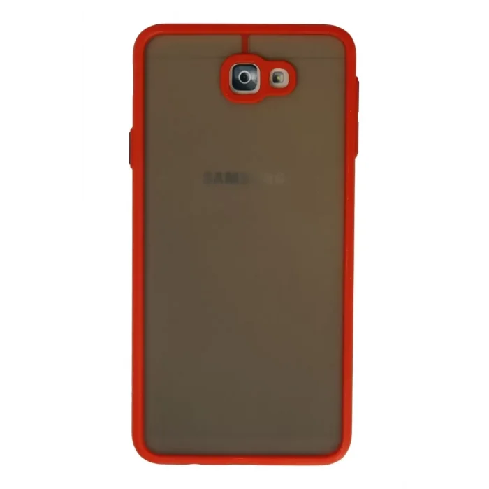 Mey İthalat®  Samsung Galaxy J7 Prime Kılıf Montreal Silikon Kapak - Kırmızı
