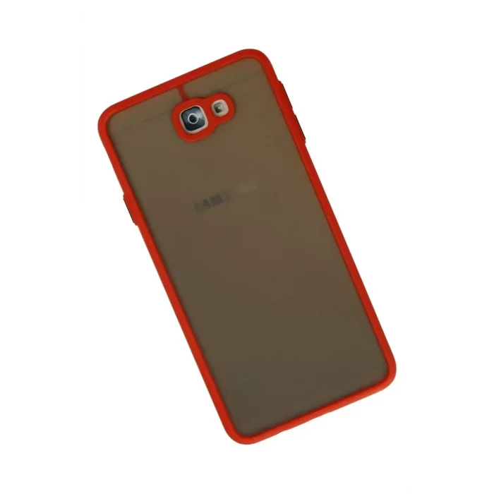 Mey İthalat®  Samsung Galaxy J7 Prime Kılıf Montreal Silikon Kapak - Kırmızı