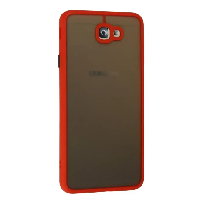 Mey İthalat®  Samsung Galaxy J7 Prime Kılıf Montreal Silikon Kapak - Kırmızı
