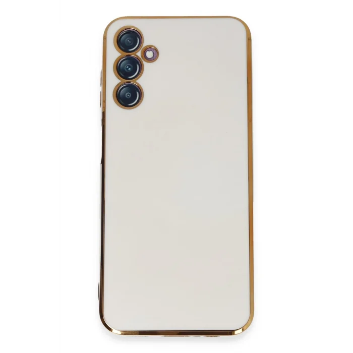 Mey İthalat®  Samsung Galaxy M14 5G Kılıf Volet Silikon - Beyaz