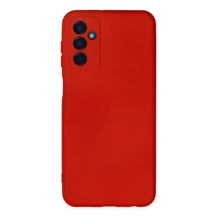 Mey İthalat®  Samsung Galaxy M23 Kılıf Nano içi Kadife Silikon - Kırmızı