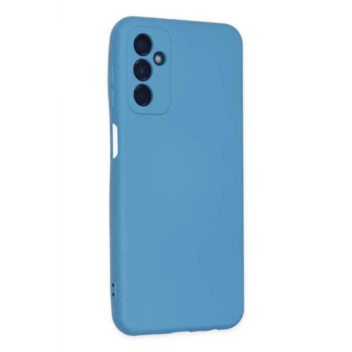 Mey İthalat®  Samsung Galaxy M23 Kılıf Nano içi Kadife Silikon - Mavi