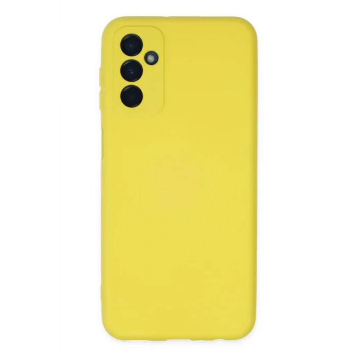 Mey İthalat®  Samsung Galaxy M23 Kılıf Nano içi Kadife Silikon - Sarı