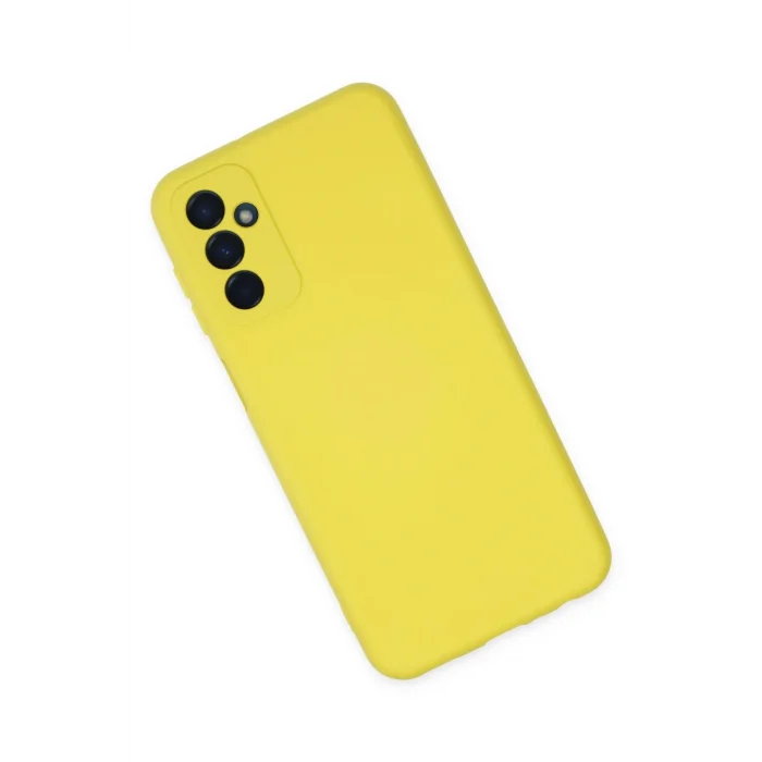 Mey İthalat®  Samsung Galaxy M23 Kılıf Nano içi Kadife Silikon - Sarı