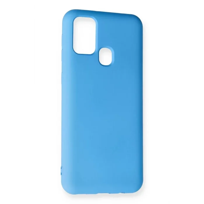 Mey İthalat®  Samsung Galaxy M31 Kılıf Nano içi Kadife Silikon - Mavi