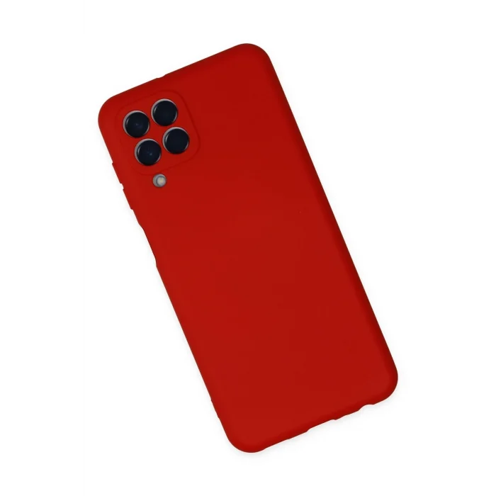 Mey İthalat®  Samsung Galaxy M33 Kılıf Nano içi Kadife Silikon - Kırmızı
