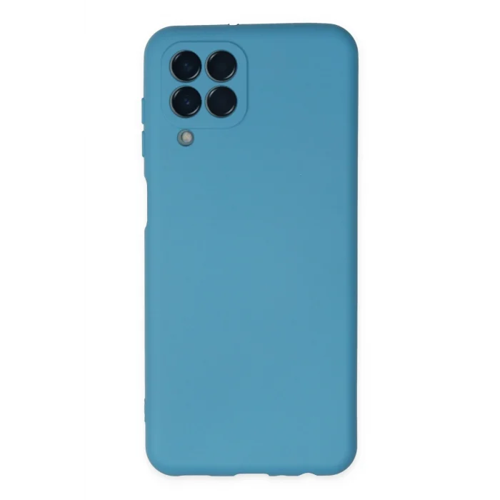 Mey İthalat®  Samsung Galaxy M33 Kılıf Nano içi Kadife Silikon - Mavi