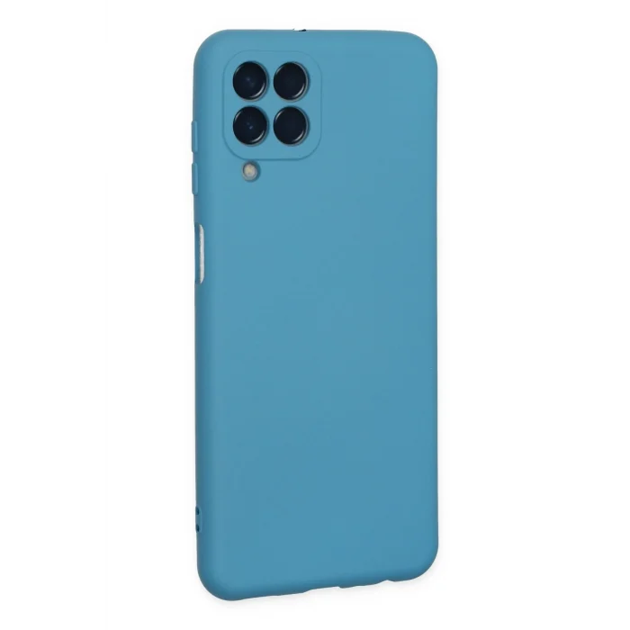 Mey İthalat®  Samsung Galaxy M33 Kılıf Nano içi Kadife Silikon - Mavi