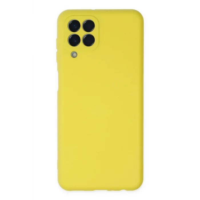 Mey İthalat®  Samsung Galaxy M33 Kılıf Nano içi Kadife Silikon - Sarı
