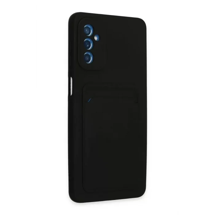 Mey İthalat®  Samsung Galaxy M52 5G Kılıf Kelvin Kartvizitli Silikon - Siyah