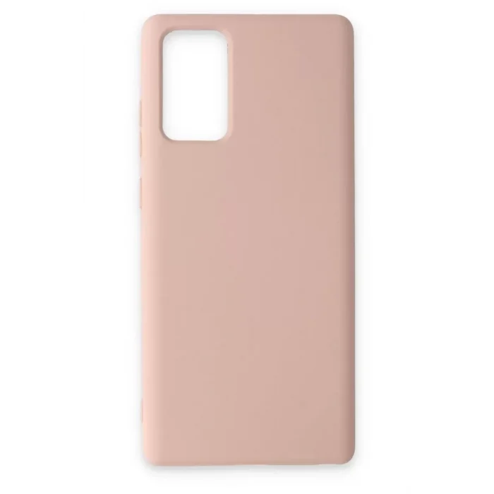 Mey İthalat®  Samsung Galaxy Note 20 Kılıf Nano içi Kadife Silikon - Pudra