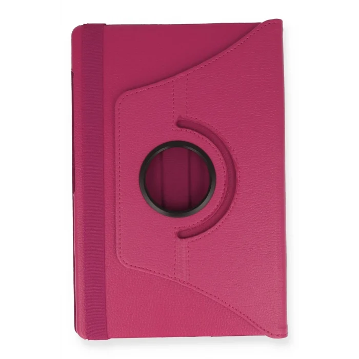 Mey İthalat®  Samsung Galaxy P610 Tab S6 Lite 10.4 Kılıf 360 Tablet Deri Kılıf - Pembe