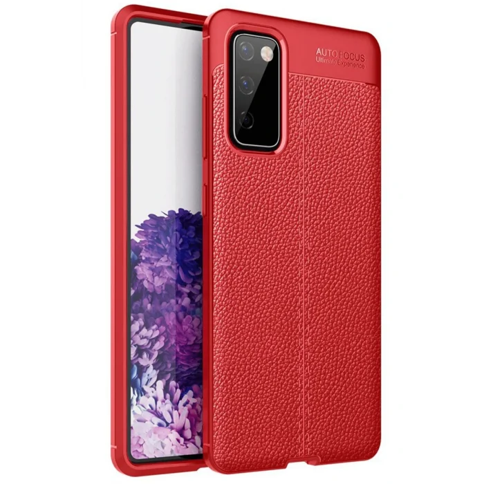 Mey İthalat®  Samsung Galaxy S20 FE Kılıf Auto Focus Kapak - Kırmızı