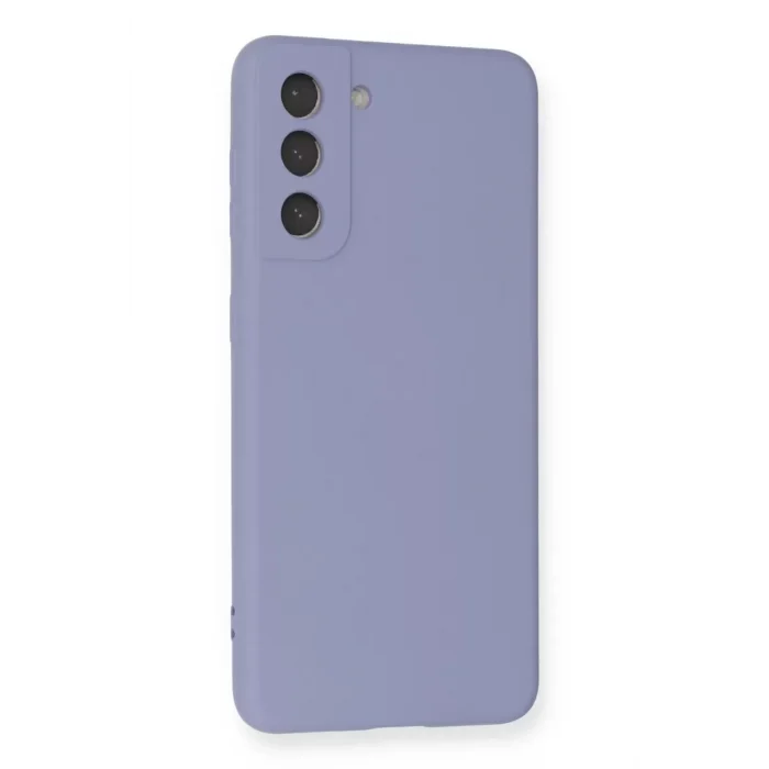 Mey İthalat®  Samsung Galaxy S21 Kılıf Nano içi Kadife Silikon - Lila