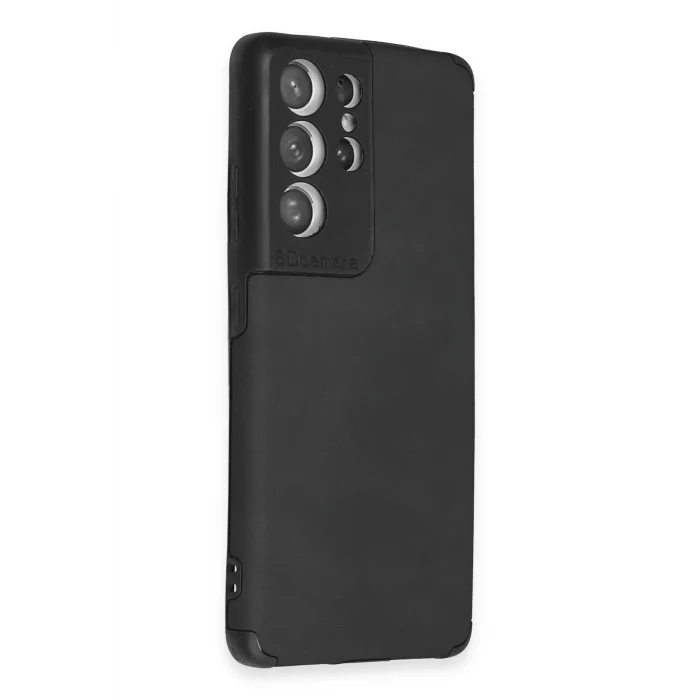 Mey İthalat®  Samsung Galaxy S21 Ultra Kılıf Loop Deri Silikon - Siyah