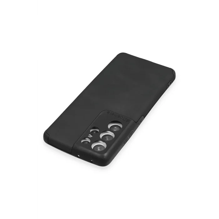 Mey İthalat®  Samsung Galaxy S21 Ultra Kılıf Loop Deri Silikon - Siyah