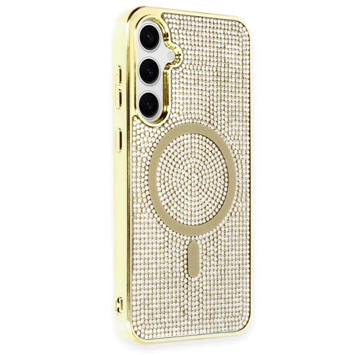Mey İthalat®  Samsung Galaxy S23 Kılıf Helen Magsafe Kapak - Gold