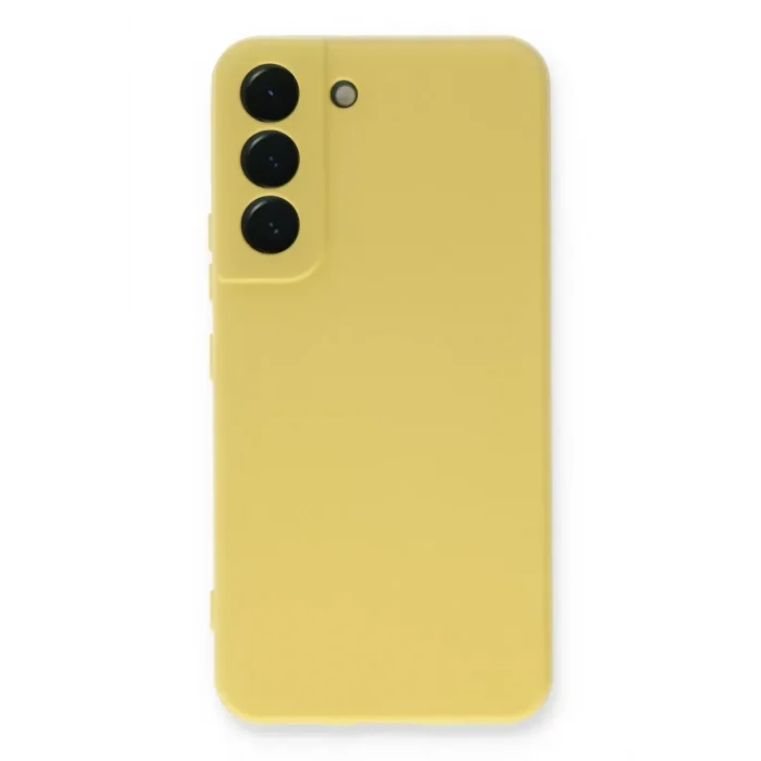 Mey İthalat®  Samsung Galaxy S23 Kılıf Nano içi Kadife Silikon - Sarı