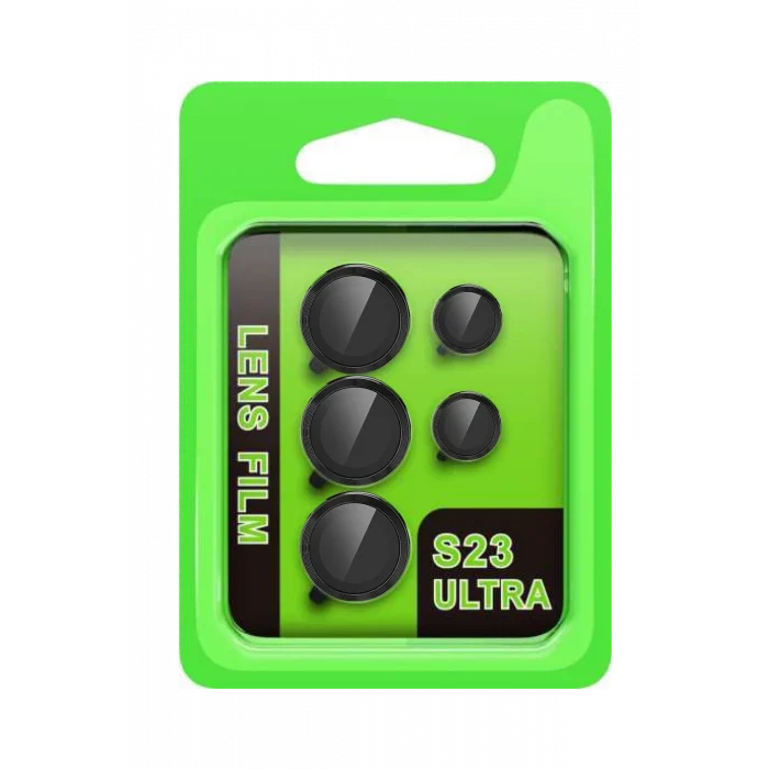 Mey İthalat®  Samsung Galaxy S23 Ultra Raze Metal Kamera Lens - Siyah