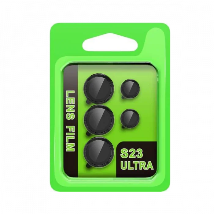 Mey İthalat®  Samsung Galaxy S23 Ultra Raze Metal Kamera Lens - Siyah