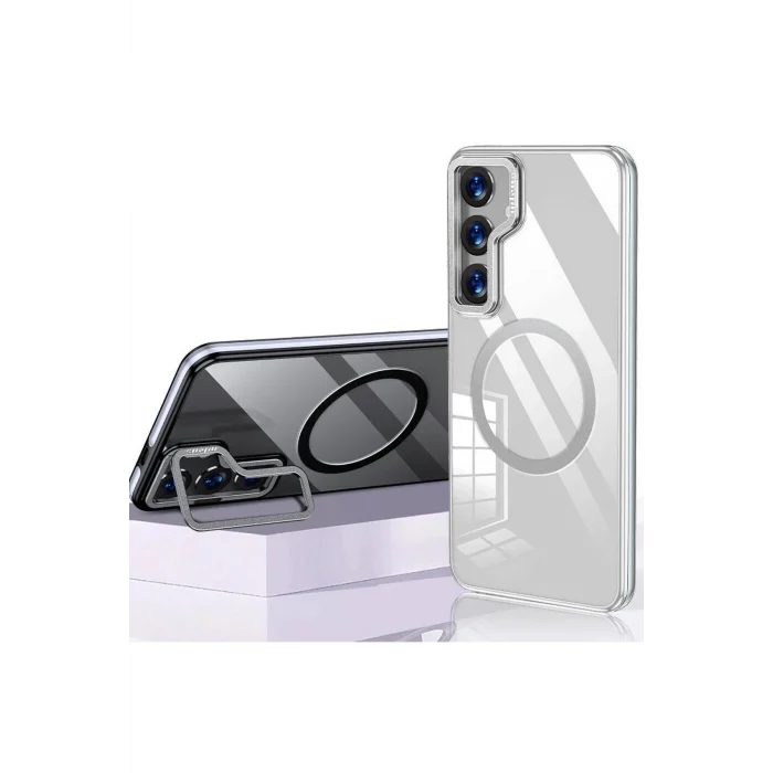 Mey İthalat®  Samsung Galaxy S24 Crystal Magsafe Kapak - Şeffaf
