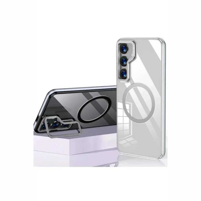 Mey İthalat®  Samsung Galaxy S24 Crystal Magsafe Kapak - Şeffaf