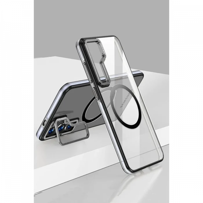 Mey İthalat®  Samsung Galaxy S24 Crystal Magsafe Kapak - Siyah