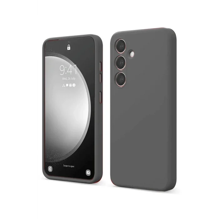 Mey İthalat®  Samsung Galaxy S24 FE Kılıf First Silikon - Gri
