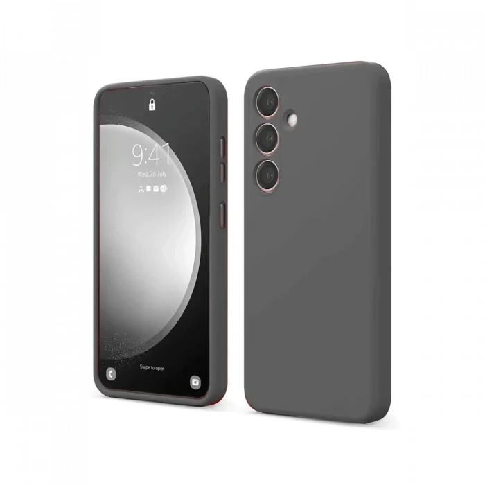 Mey İthalat®  Samsung Galaxy S24 FE Kılıf First Silikon - Gri