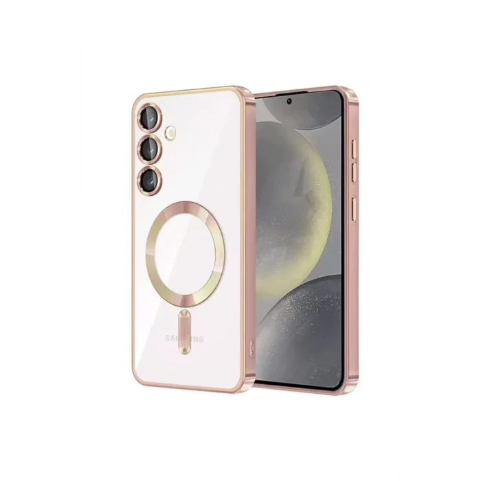 Mey İthalat®  Samsung Galaxy S24 Kılıf Kross Magneticsafe Kapak - Rose