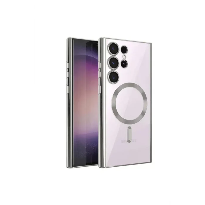 Mey İthalat®  Samsung Galaxy S24 Ultra Kılıf Kross Magneticsafe Kapak - Gümüş