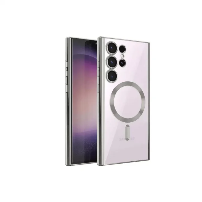 Mey İthalat®  Samsung Galaxy S24 Ultra Kılıf Kross Magneticsafe Kapak - Gümüş