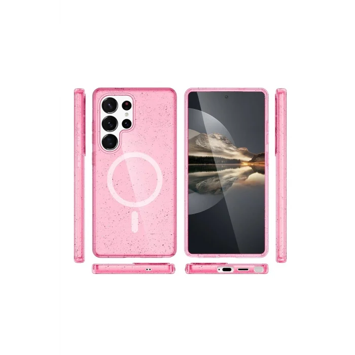 Mey İthalat®  Samsung Galaxy S24 Ultra Kılıf Star Magsafe Kapak - Pembe