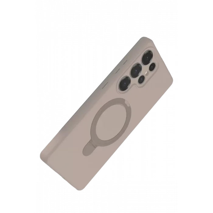 Mey İthalat®  Samsung Galaxy S24 Ultra Regal Magsafe Standlı Kapak - Çöl Titanyum