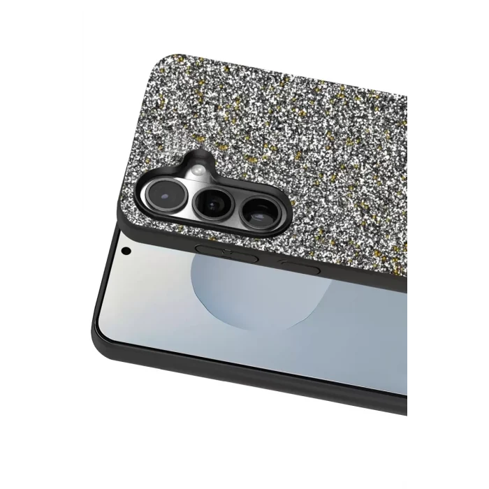 Mey İthalat®  Samsung Galaxy S25 Bright Simli Kapak - Gold