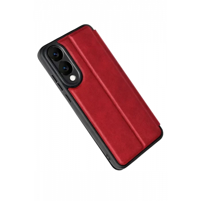 Mey İthalat®  Samsung Galaxy S25 Edge Flip Cover - Kırmızı
