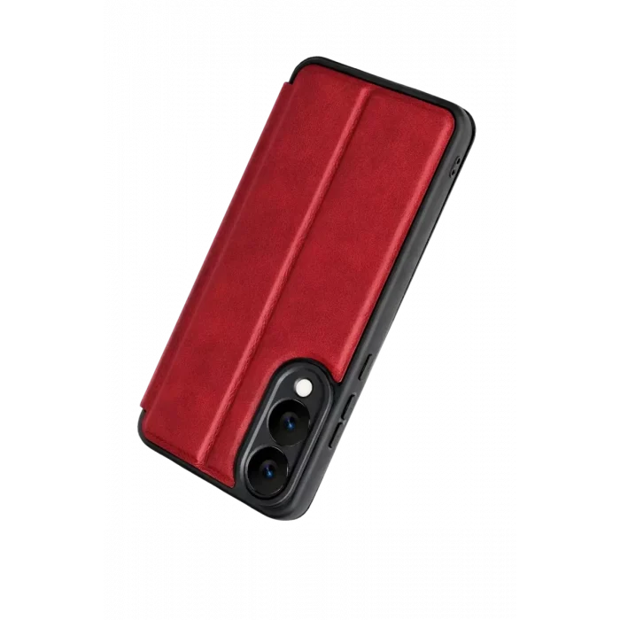 Mey İthalat®  Samsung Galaxy S25 Edge Flip Cover - Kırmızı