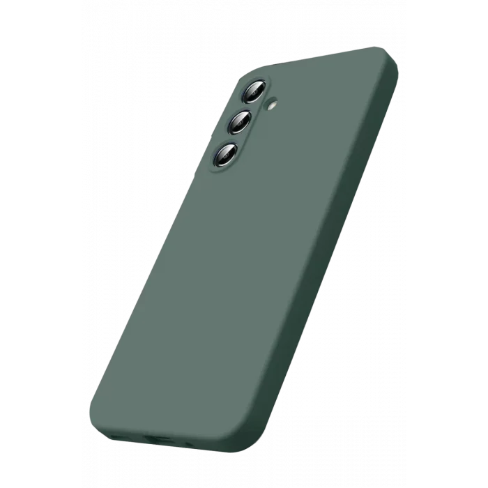 Mey İthalat®  Samsung Galaxy S25 FE Nano içi Kadife Silikon - Koyu Yeşil