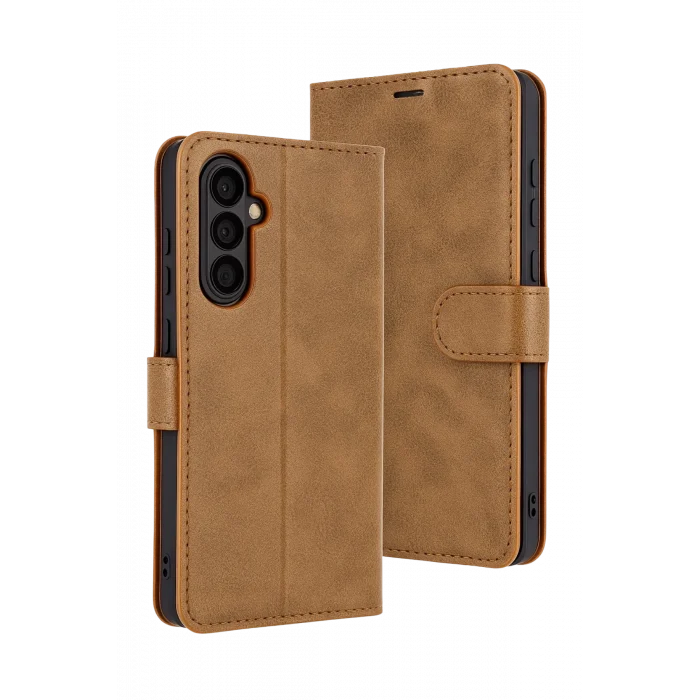 Mey İthalat®  Samsung Galaxy S25 FE Trend S Plus Kapaklı Kılıf - Taba