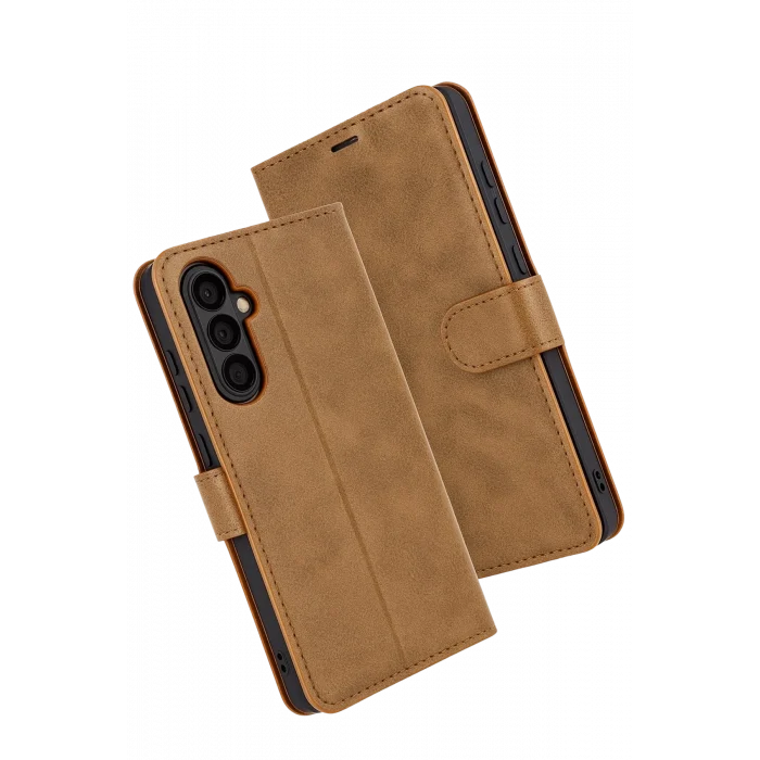 Mey İthalat®  Samsung Galaxy S25 FE Trend S Plus Kapaklı Kılıf - Taba
