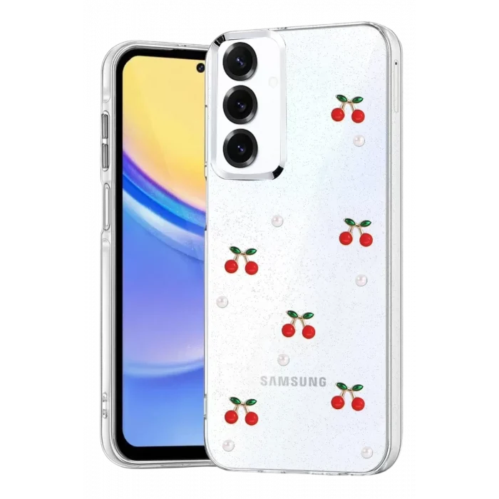 Mey İthalat®  Samsung Galaxy S25 Fiyonk Desenli Kapak - Desen 9