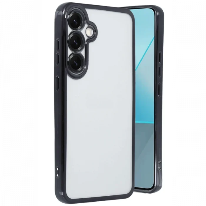 Mey İthalat®  Samsung Galaxy S25 Kılıf  Lensli Silikon - Siyah