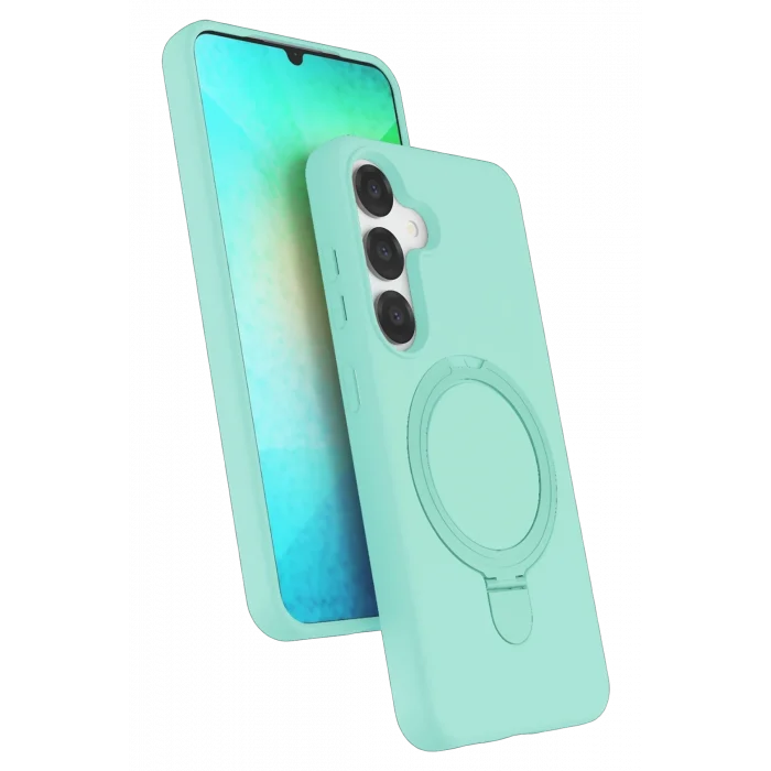 Mey İthalat®  Samsung Galaxy S25 Regal Magsafe Standlı Kapak - Su Yeşili
