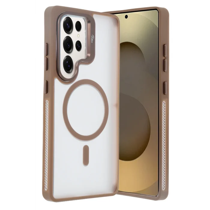 Mey İthalat®  Samsung Galaxy S25 Ultra Flet Lens Magsafe Kapak - Gold