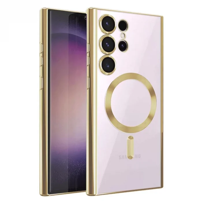 Mey İthalat®  Samsung Galaxy S25 Ultra Kılıf Kross Magneticsafe Kapak - Gold