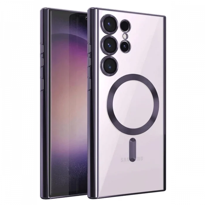 Mey İthalat®  Samsung Galaxy S25 Ultra Kılıf Kross Magneticsafe Kapak - Mor