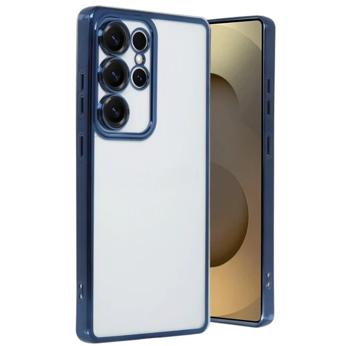 Mey İthalat®  Samsung Galaxy S25 Ultra Kılıf  Lensli Silikon - Lacivert